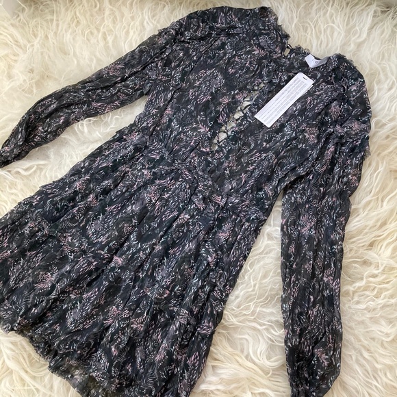 IRO. JEANS DARLING CUT-OUT RUFFLED MINI DRESS - Picture 4 of 11